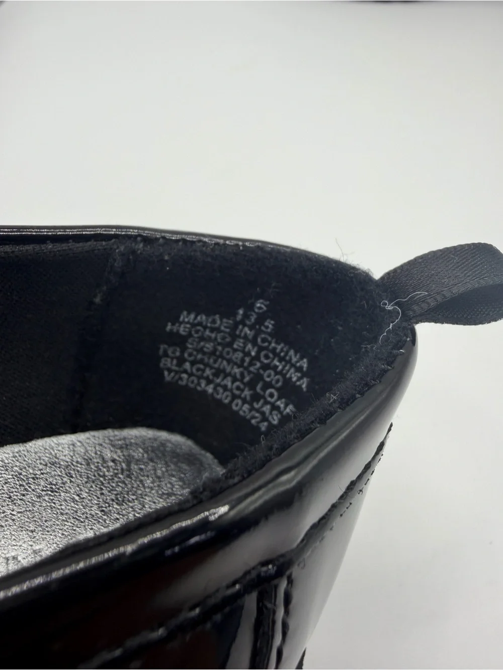 Old Navy Black Patent Loafer Flats with Chunky Sole
